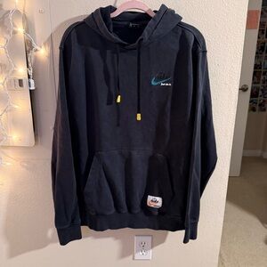 Nike Black Graphic Hoodie Men’s Medium Just Do It Swoosh Pullover Streetwear